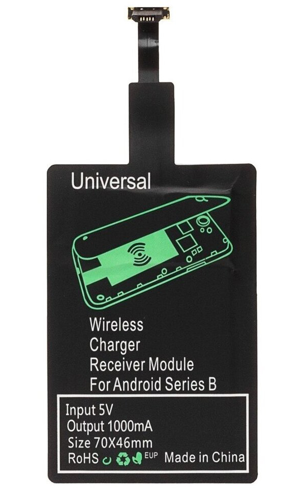 Беспроводное зарядное устройство Activ приемник с разъемом MicroUSB-B 127064
Беспроводное зарядное устройство Activ приемник с разъемом MicroUSB-B 127064