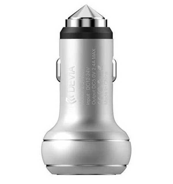 Автомобильное зарядное устройство Devia Thor Dual USB Port Car Charger серебристый
Автомобильное зарядное устройство Devia Thor Dual USB Port Car Charger серебристый