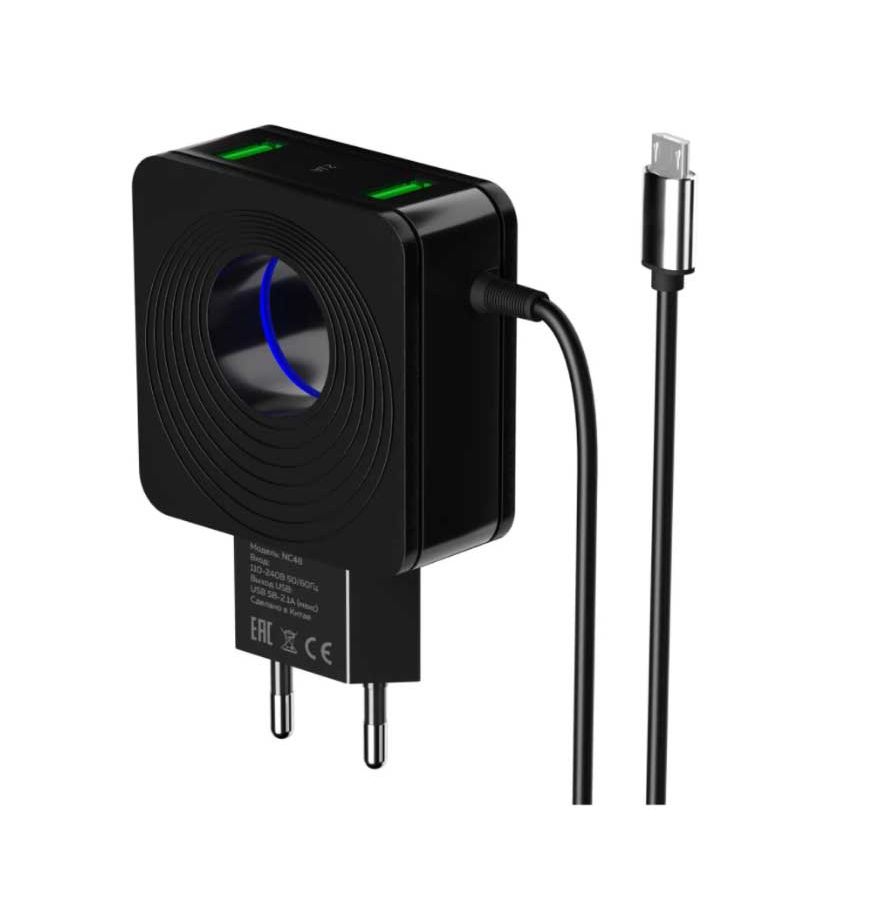 Сетевое зарядное устройство More choice 2USB 2.4A для Type-C NC48a (Black)
Сетевое зарядное устройство More choice 2USB 2.4A для Type-C NC48a (Black)