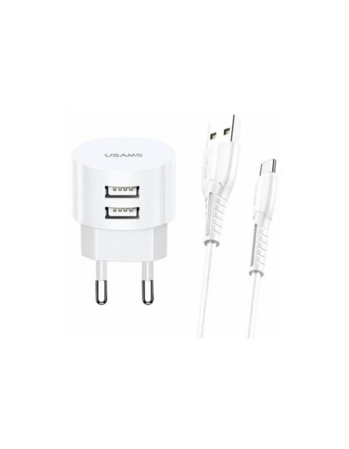 Сетевое зарядное устройство USAMS - (Модель Send-Tu Series Set) 2 USB + кабель Type-C U35, белый (XTXLOGT18TC05)
Сетевое зарядное устройство USAMS - (Модель Send-Tu Series Set) 2 USB + кабель Type-C U35, белый (XTXLOGT18TC05)