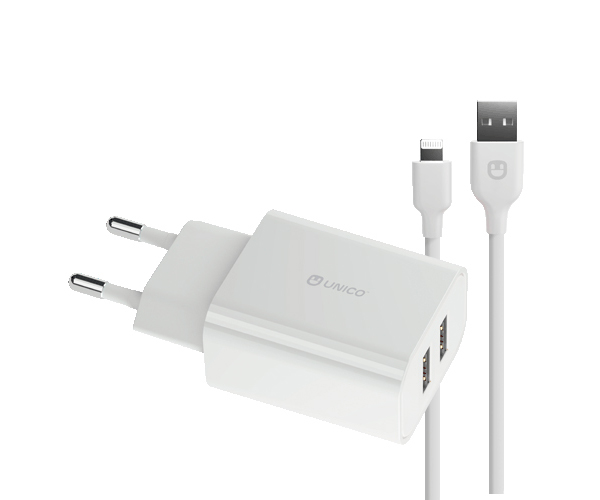 Сетевое зарядное устройство Unico 2xUSB 2.0 12W max, защита от КЗ, черный, вкл кабель lightning, белый WCS8PINUNC
Сетевое зарядное устройство Unico 2xUSB 2.0 12W max, защита от КЗ, черный, вкл кабель lightning, белый WCS8PINUNC