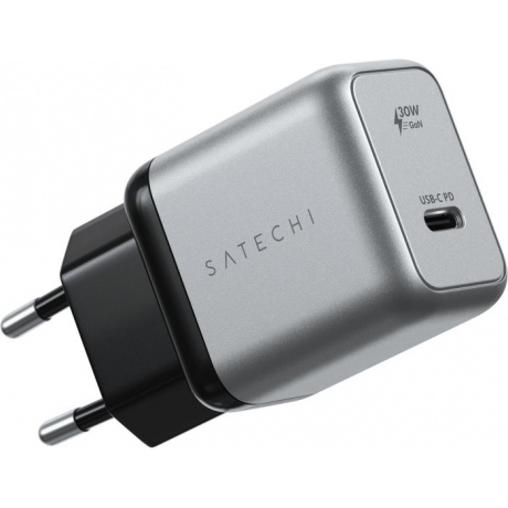 Сетевое зарядное устройство Satechi 30W USB-C GaN Wall Charger серый космос
Сетевое зарядное устройство Satechi 30W USB-C GaN Wall Charger серый космос