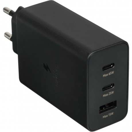 Сетевое зарядное устройство Samsung EP-T6530NBEG 65W 2xType C + USB, черное
Сетевое зарядное устройство Samsung EP-T6530NBEG 65W 2xType C + USB, черное