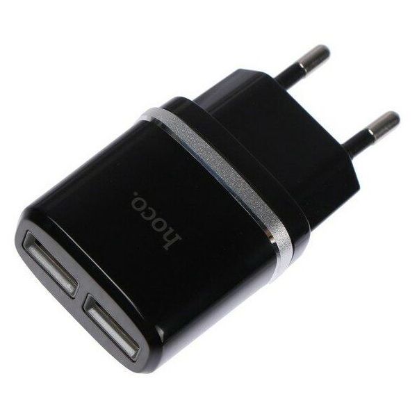 Сетевое зарядное устройство Hoco C12, 2USB, 2.4А, черный (63094)
Сетевое зарядное устройство Hoco C12, 2USB, 2.4А, черный (63094)