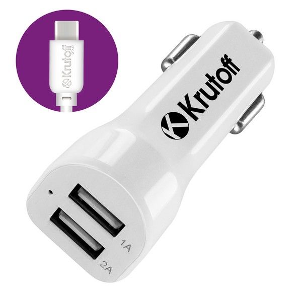 Автомобильное зарядное устройство Krutoff CCH-01C 2xUSB, 2.1A + кабель USB Type-C (white)
Автомобильное зарядное устройство Krutoff CCH-01C 2xUSB, 2.1A + кабель USB Type-C (white)