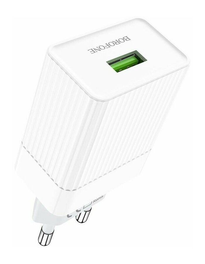Сетевое зарядное устройство Borofone BA47A Mighty, 1USB, QC3.0, белый (28296)
Сетевое зарядное устройство Borofone BA47A Mighty, 1USB, QC3.0, белый (28296)
