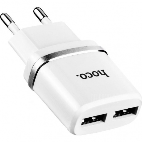 Сетевое зарядное устройство Hoco C12, 2USB, 2.4А, белый (47759)
Сетевое зарядное устройство Hoco C12, 2USB, 2.4А, белый (47759)