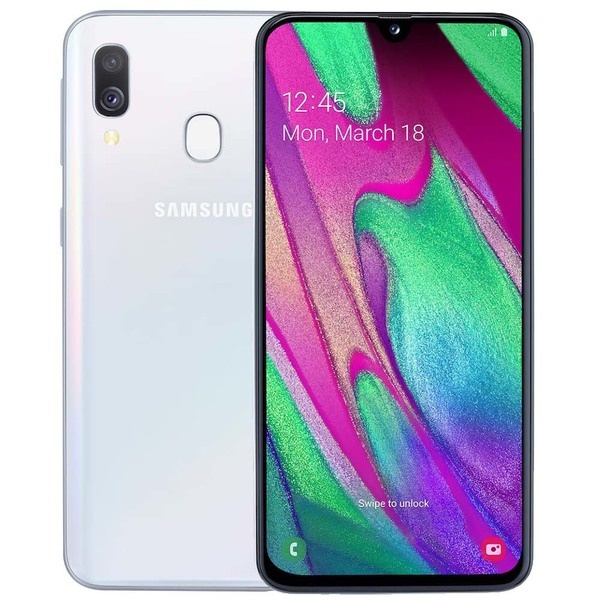 Смартфон Samsung Galaxy A40 64GB (2019) A405F White, Черный
Смартфон Samsung Galaxy A40 64GB (2019) A405F White, Черный