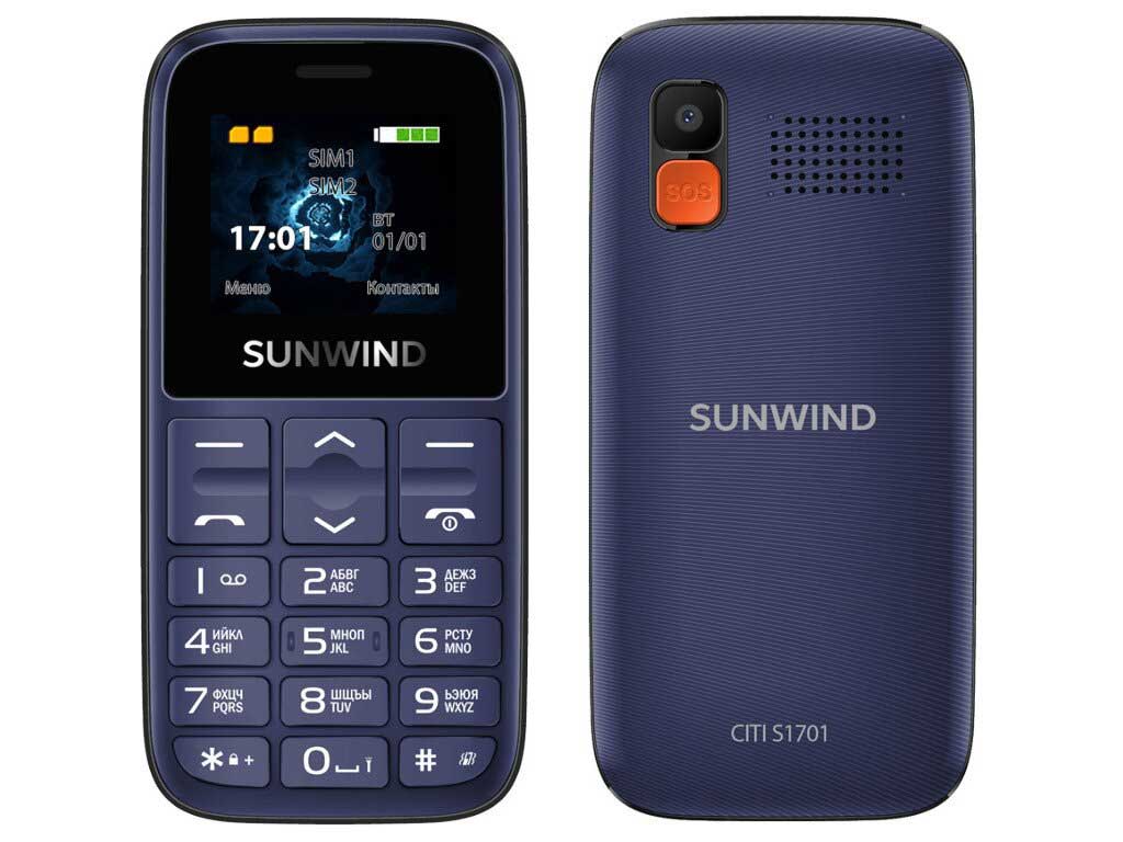 Мобильный телефон Sunwind CITI S1701 Blue, Синий
Мобильный телефон Sunwind CITI S1701 Blue, Синий