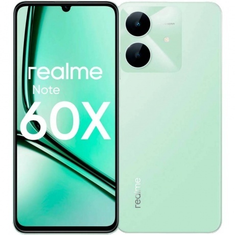 Смартфон Realme Note 60x 4/128Gb Green, Зеленый
Смартфон Realme Note 60x 4/128Gb Green, Зеленый