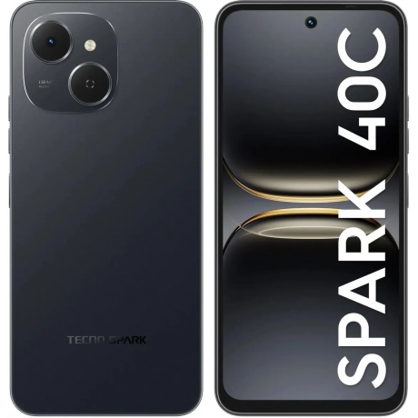 Смартфон Tecno Spark 40C 4/128Gb Black, Черный
Смартфон Tecno Spark 40C 4/128Gb Black, Черный