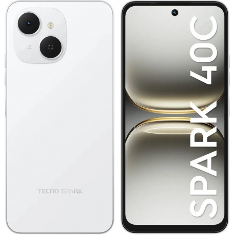Смартфон Tecno Spark 40C 8/128Gb White, Белый
Смартфон Tecno Spark 40C 8/128Gb White, Белый