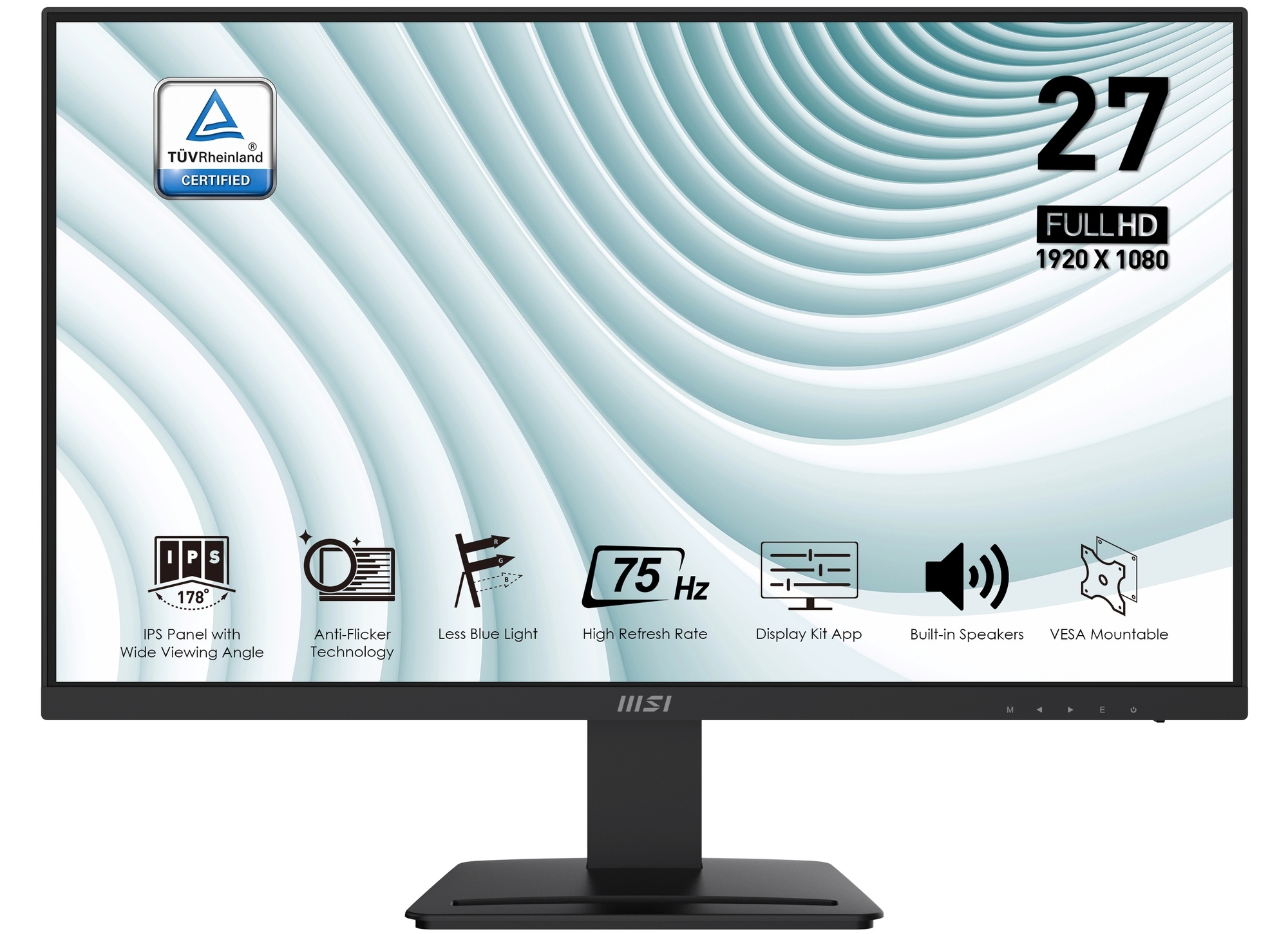 Монитор MSI PRO MP273 27" black (9S6-3PB4CH-021)
Монитор MSI PRO MP273 27" black (9S6-3PB4CH-021)