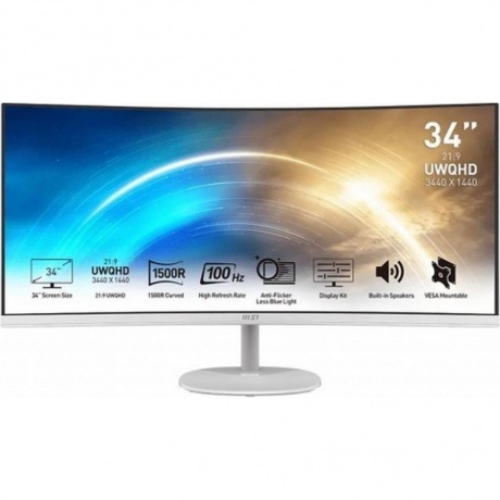 Монитор MSI 34" PRO MP341CQW White (9S6-3PB2CT-025)
Монитор MSI 34" PRO MP341CQW White (9S6-3PB2CT-025)