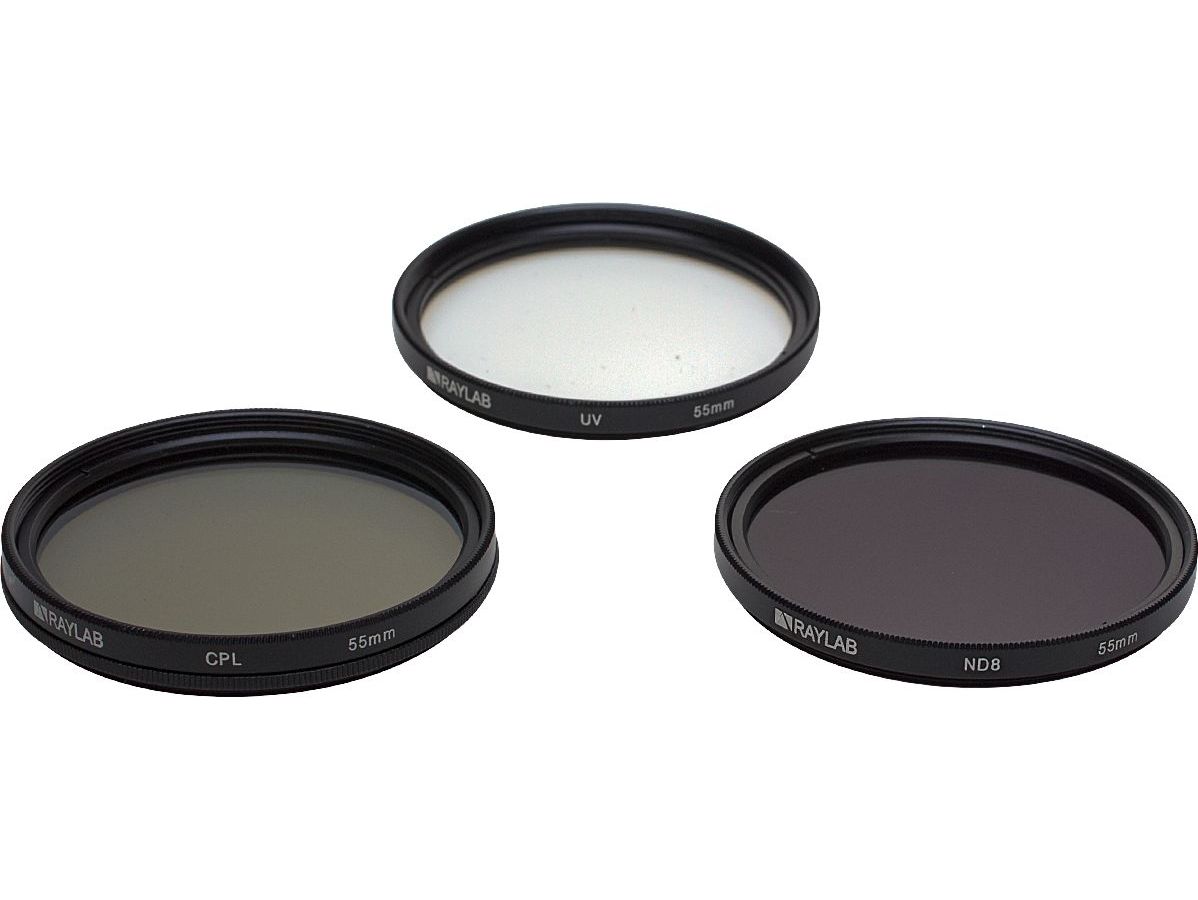 Набор из 3 фильтров RayLab (UV,CPL,ND8) 55mm
Набор из 3 фильтров RayLab (UV,CPL,ND8) 55mm
