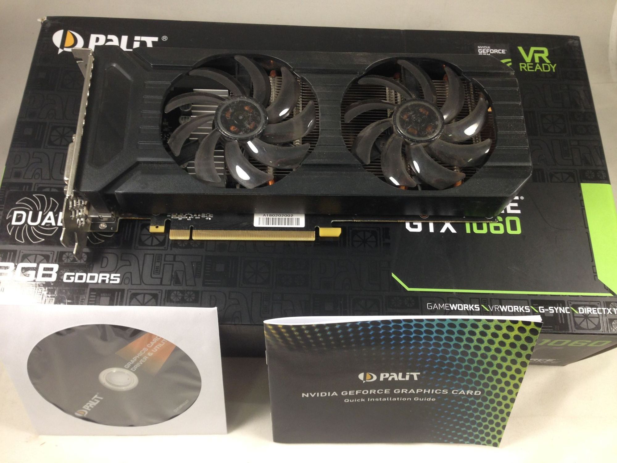 Видеокарта PCIE16 GTX1060 3GB GDDR5 PA-GTX1060 DUAL 3G PALIT уцененная 2
Видеокарта PCIE16 GTX1060 3GB GDDR5 PA-GTX1060 DUAL 3G PALIT уцененная 2