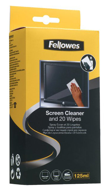 Чистящий набор (салфетки + спрей) Fellowes FS-99701 для экранов и оптики 125мл
Чистящий набор (салфетки + спрей) Fellowes FS-99701 для экранов и оптики 125мл