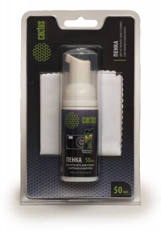 Чистящий набор (салфетки + пена) Cactus CS-S3003 для экранов и оптики 2шт 15х15см 50мл
Чистящий набор (салфетки + пена) Cactus CS-S3003 для экранов и оптики 2шт 15х15см 50мл