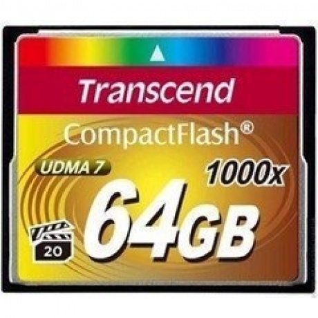 Карта памяти CompactFlash Card 64GB 1000X Transcend
Карта памяти CompactFlash Card 64GB 1000X Transcend