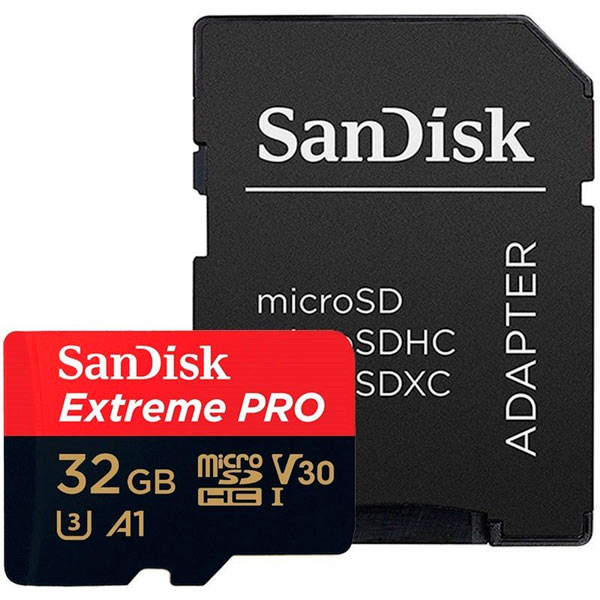 Карта памяти Sandisk Extreme Pro microSDHC 32GB + SD Adapter SDSQXCG-032G-GN6MA
Карта памяти Sandisk Extreme Pro microSDHC 32GB + SD Adapter SDSQXCG-032G-GN6MA
