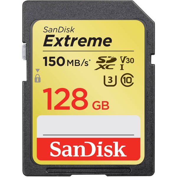 Карта памяти Sandisk Extreme SDXC Card 128GB 150MB/s V30 UHS-I U3
Карта памяти Sandisk Extreme SDXC Card 128GB 150MB/s V30 UHS-I U3