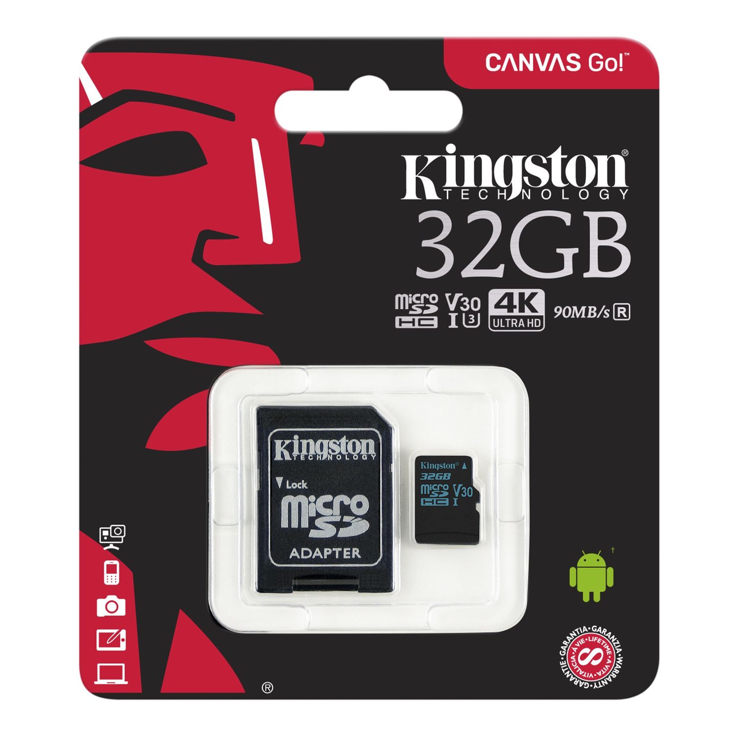 Карта Памяти micro SDHC 32Gb Kingston Canvas Go UHS-I U3 + ADP (90/45 Mb/s)
Карта Памяти micro SDHC 32Gb Kingston Canvas Go UHS-I U3 + ADP (90/45 Mb/s)