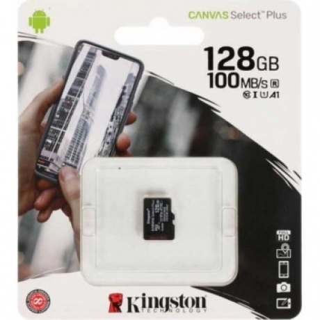 Карта памяти Kingston microSDXC 128Gb Class10 SDCS2/128GBSP w/o adapter
Карта памяти Kingston microSDXC 128Gb Class10 SDCS2/128GBSP w/o adapter