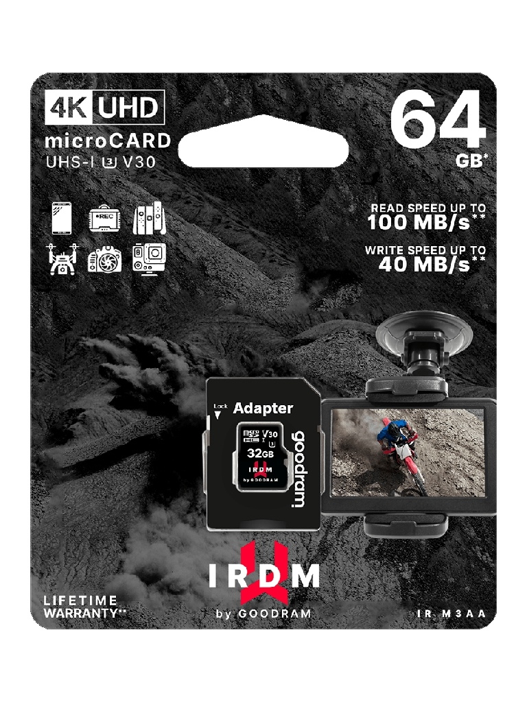 Карта памяти GoodRam micro SDXC 64Gb UHS-I W/A (IR-M3AA-0640R12
Карта памяти GoodRam micro SDXC 64Gb UHS-I W/A (IR-M3AA-0640R12