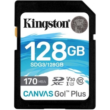 Карта памяти Kingston Canvas 128Gb Go Plus SDXC UHS-I U3 V30 (170/90 Mb/s)
Карта памяти Kingston Canvas 128Gb Go Plus SDXC UHS-I U3 V30 (170/90 Mb/s)