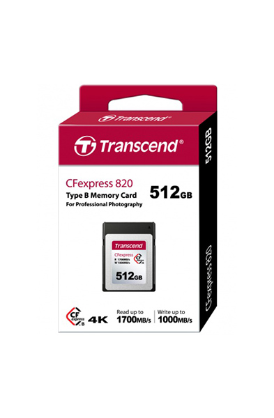 Карта Памяти CFexpress 512Gb Transcend 820 Type B (1700/1000 Mb/s)
Карта Памяти CFexpress 512Gb Transcend 820 Type B (1700/1000 Mb/s)