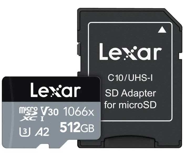 Карта памяти micro SDXC 512Gb Lexar Professional 1066x UHS-I U3 V30 A2 + ADP (160/120 MB/s)
Карта памяти micro SDXC 512Gb Lexar Professional 1066x UHS-I U3 V30 A2 + ADP (160/120 MB/s)