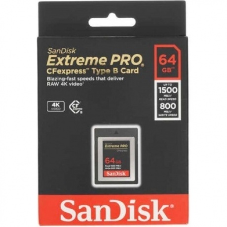 Карта памяти SanDisk Extreme PRO CFexpress Type B 064G
Карта памяти SanDisk Extreme PRO CFexpress Type B 064G