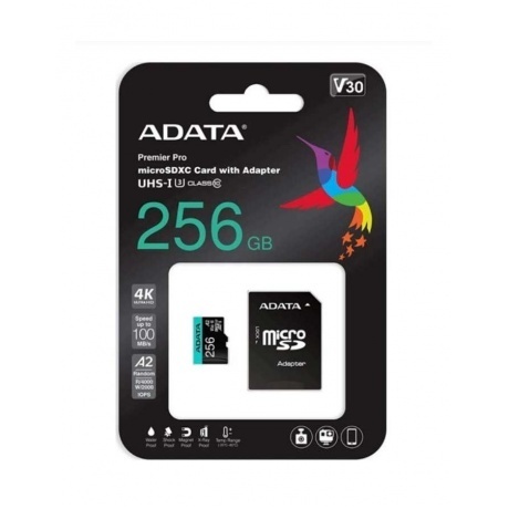 Карта памяти A-Data Micro SDXC 256GB (AUSDX256GUI3V30SA2-RA1)
Карта памяти A-Data Micro SDXC 256GB (AUSDX256GUI3V30SA2-RA1)