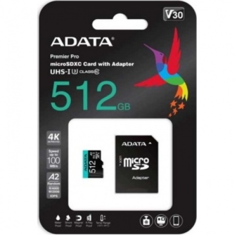 Карта памяти A-Data Micro SDXC 512GB (AUSDX512GUI3V30SA2-RA1)
Карта памяти A-Data Micro SDXC 512GB (AUSDX512GUI3V30SA2-RA1)