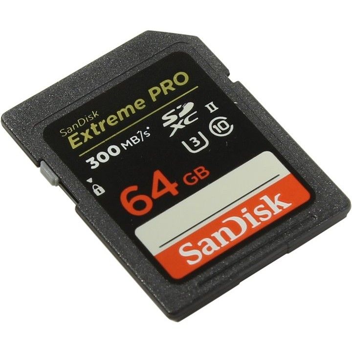 Карта памяти SanDisk Extreme Pro SDXC 64GB - 300/MB/s UHS-II уцененный
Карта памяти SanDisk Extreme Pro SDXC 64GB - 300/MB/s UHS-II уцененный