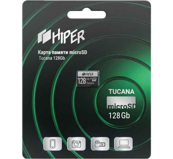 Карта памяти microSDXC 128Gb Hiper Tucana UHS-I U3
Карта памяти microSDXC 128Gb Hiper Tucana UHS-I U3