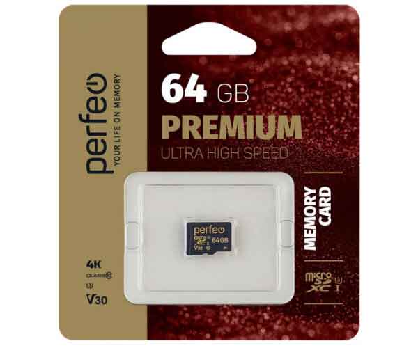 Карта памяти microSDXC 64Gb Perfeo Class 10 UHS-I U3 V30 (70/35 Mb/s)
Карта памяти microSDXC 64Gb Perfeo Class 10 UHS-I U3 V30 (70/35 Mb/s)
