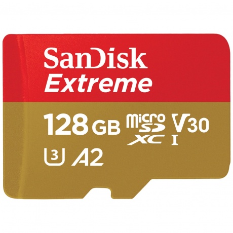 Карта памяти microSDXC 128GB SanDisk EXTREME Class 10, UHS-I, W90, R 190 МБ/с, (SDSQXAA-128G-GN6MA) адаптер на SD
Карта памяти microSDXC 128GB SanDisk EXTREME Class 10, UHS-I, W90, R 190 МБ/с, (SDSQXAA-128G-GN6MA) адаптер на SD