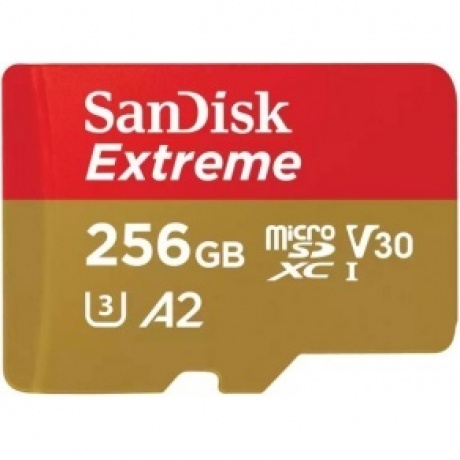Карта памяти microSDXC 256GB SanDisk EXTREME Class 10, UHS-I, W130, R 190 МБ/с, (SDSQXAV-256G-GN6MN) без адаптера на SD
Карта памяти microSDXC 256GB SanDisk EXTREME Class 10, UHS-I, W130, R 190 МБ/с, (SDSQXAV-256G-GN6MN) без адаптера на SD