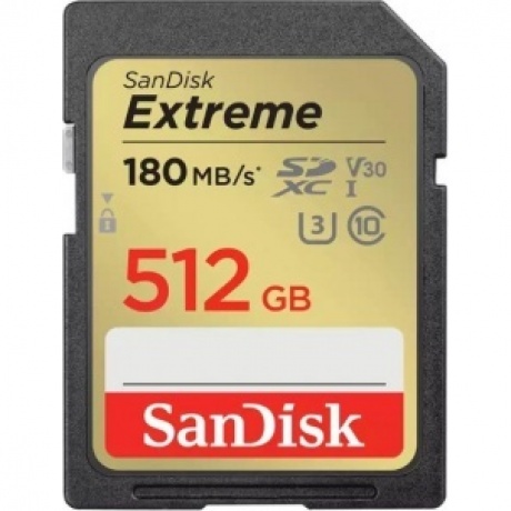 Карта памяти SDXC 512GB SanDisk Extreme UHS-I Class 3 (U3) V30 180/130 MB/s (SDSDXVV-512G-GNCIN)
Карта памяти SDXC 512GB SanDisk Extreme UHS-I Class 3 (U3) V30 180/130 MB/s (SDSDXVV-512G-GNCIN)