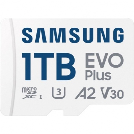 Карта памяти Samsung Micro SDXC 1TB EVO PLUS (2024) U3, V30, A2 + adapter (MB-MC1T0SA)
Карта памяти Samsung Micro SDXC 1TB EVO PLUS (2024) U3, V30, A2 + adapter (MB-MC1T0SA)