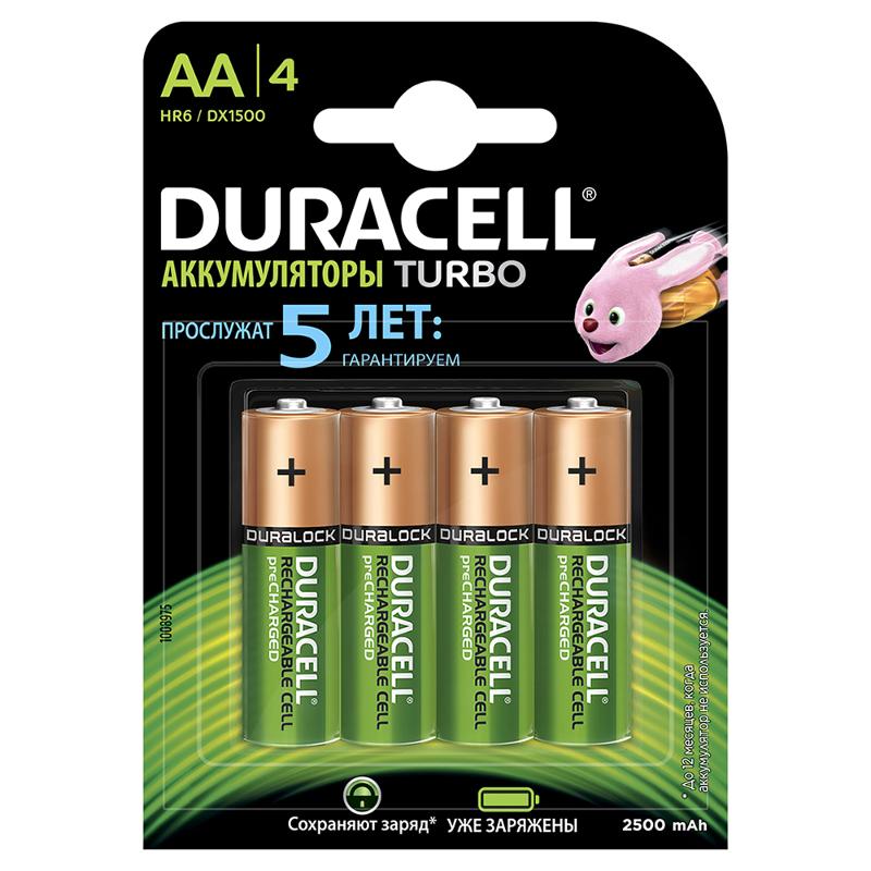 Аккумулятор Duracell HR6-4BL AA NiMH 2500mAh (4шт)
Аккумулятор Duracell HR6-4BL AA NiMH 2500mAh (4шт)