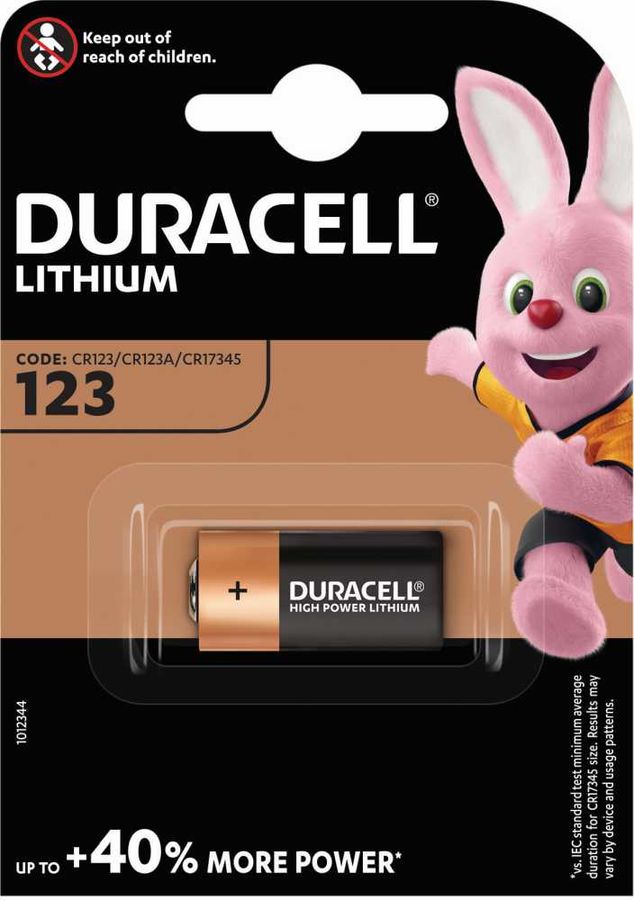Батарейка Duracell CR123A (1шт.)
Батарейка Duracell CR123A (1шт.)