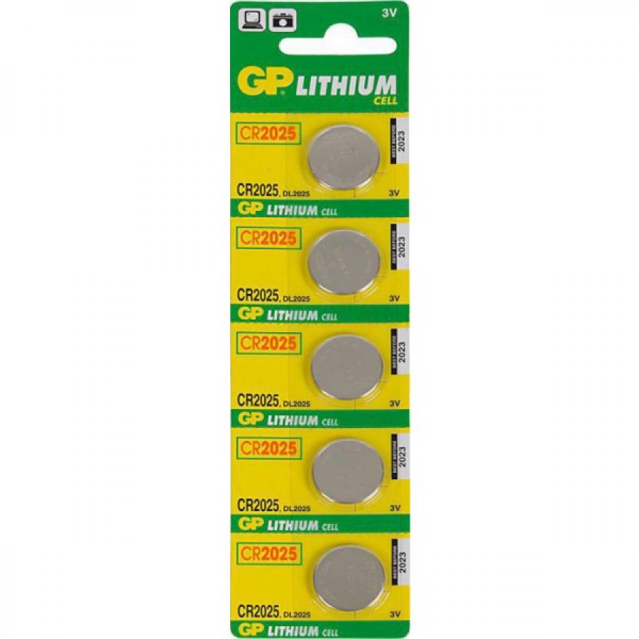 Батарейка GP Lithium CR2025 (5шт.) 
Батарейка GP Lithium CR2025 (5шт.)