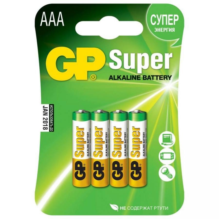 Батарейка GP Super Alkaline 24A LR03 AAA (4шт.)
Батарейка GP Super Alkaline 24A LR03 AAA (4шт.)