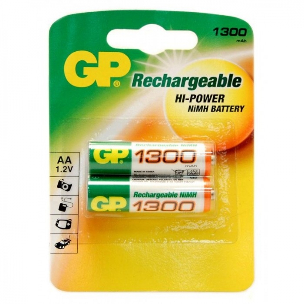 Аккумулятор GP 130AAHC AA 1300mAh (2шт)
Аккумулятор GP 130AAHC AA 1300mAh (2шт)