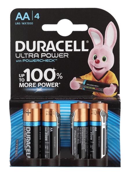Батарейка Duracell Ultra Power LR6-4BL MX1500 AA (4шт.)
Батарейка Duracell Ultra Power LR6-4BL MX1500 AA (4шт.)