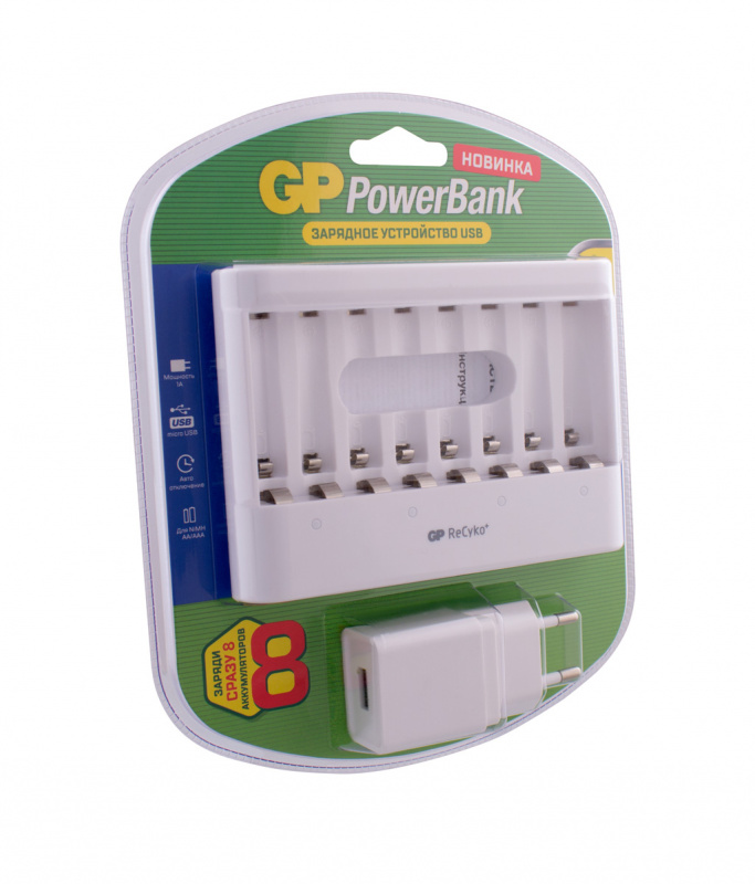 Зарядное устройство GP PowerBank U811GS (GPU
Зарядное устройство GP PowerBank U811GS (GPU