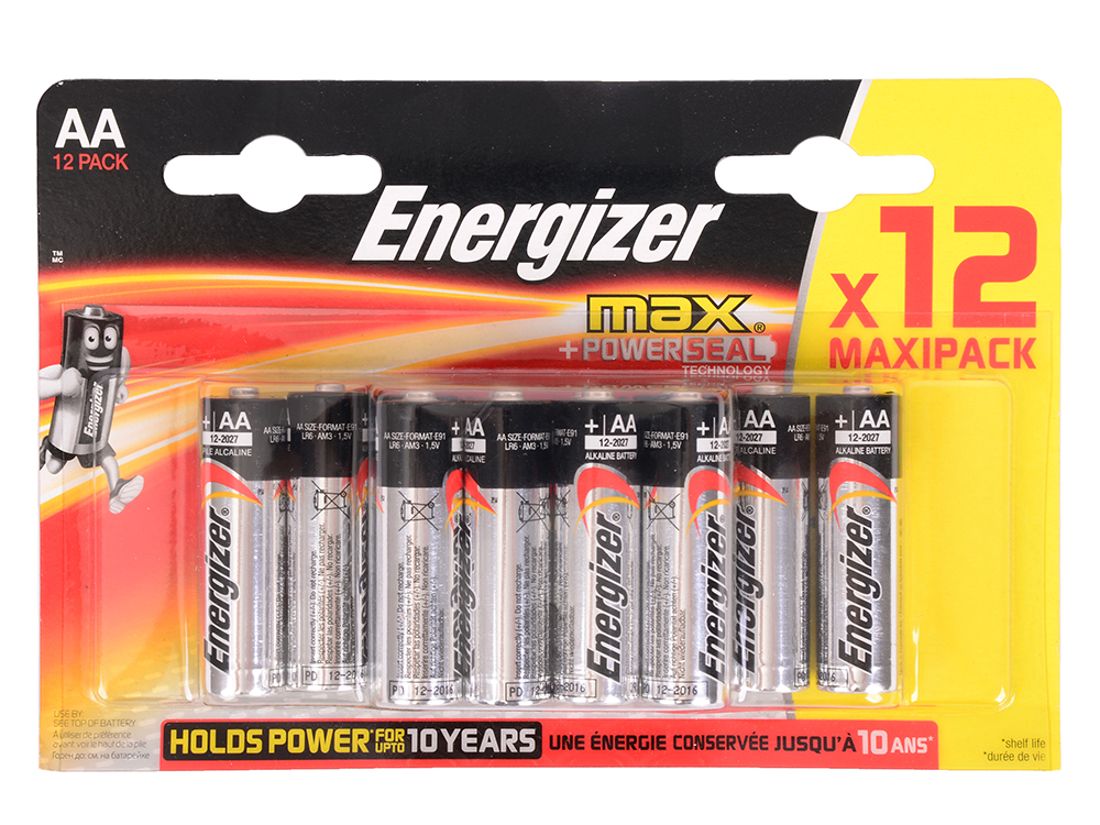 Батарейка Energizer Max AA блистер 12шт.
Батарейка Energizer Max AA блистер 12шт.