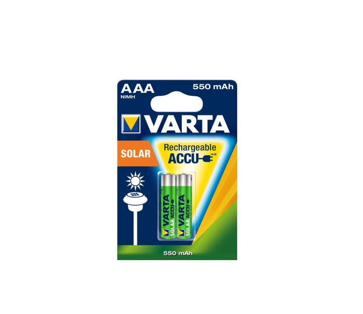 Аккумулятор VARTA AAA 550 mAh R2U (уп 2 шт) для сад. фонарей
Аккумулятор VARTA AAA 550 mAh R2U (уп 2 шт) для сад. фонарей